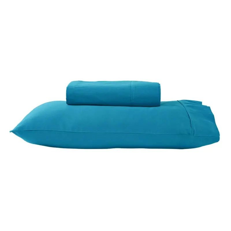 Danoz Direct 280Tc Polyester-Cotton Blend Sheet Set – Peacock Single 1