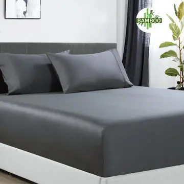 Danoz Direct Bamboo-Cotton Mega King Linen Set – 400Tc, Charcoal 1