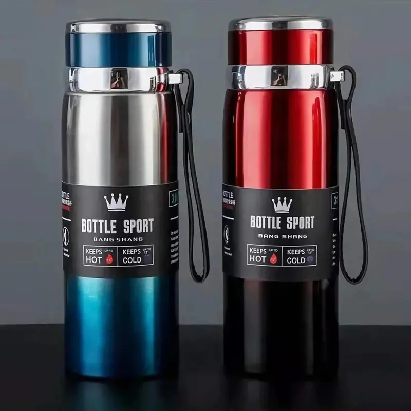 Danoz Direct Vacuum Insulated Thermos Bottle – 1L Stainless Steel Flask For Hot & Cold Beverages 1