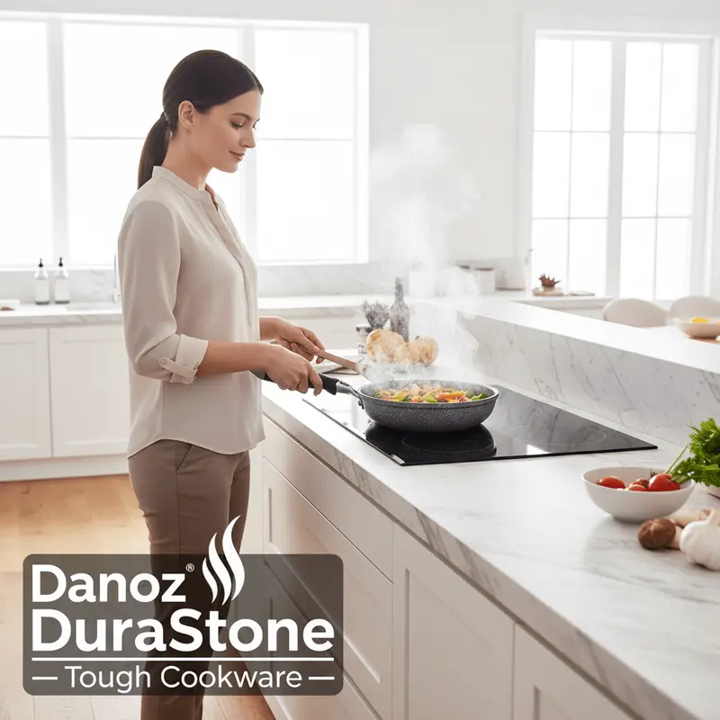 Danoz Durastone Frying Pan Collection – Professional-Grade Cookware In Four Sizes (20–28Cm) With 5-Year Warranty 1