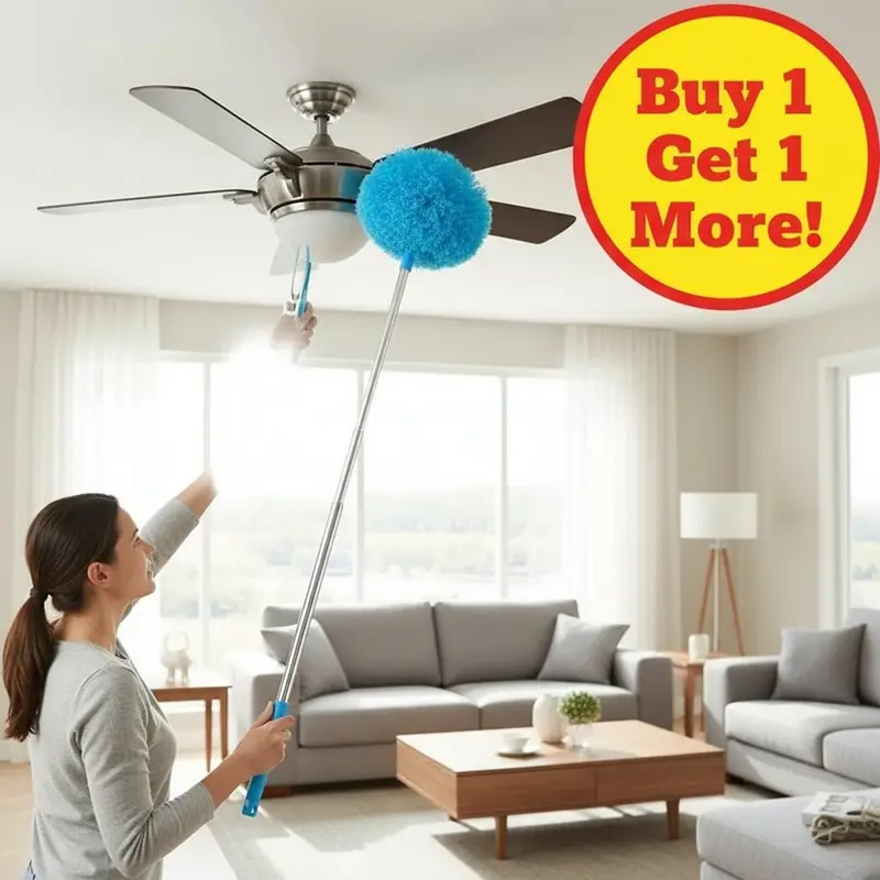 Danoz Dustermaster Microfiber Fan Duster – Reusable Ceiling Fan Cleaning Kit With Dust-Locking Tech 1