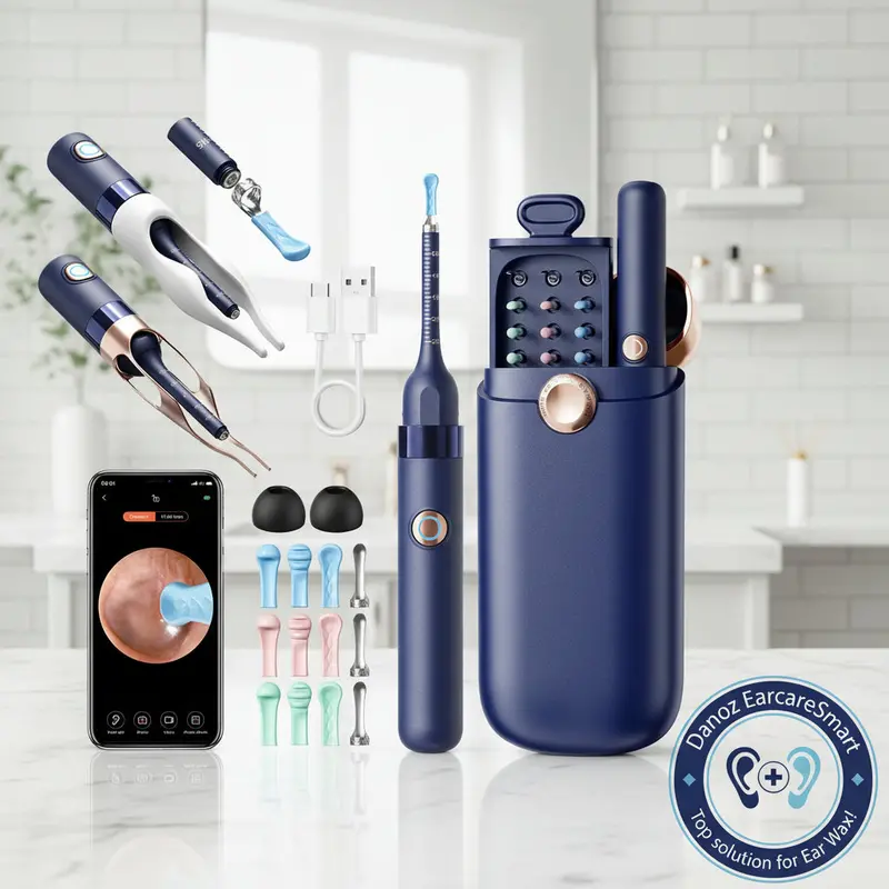 Danoz Earcaresmart Upgraded Visual Ear Cleaning Kit – Hd 800W Endoscope With Storage Case & Multi-Functional Otoscope Tools 1