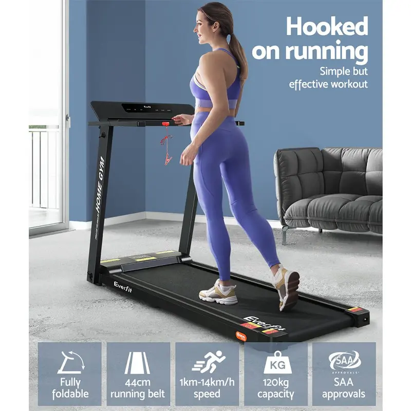 Danoz Everfit Fully Foldable Treadmill – 450Mm Deck, Space-Saving Design (Black, Free Delivery) 1