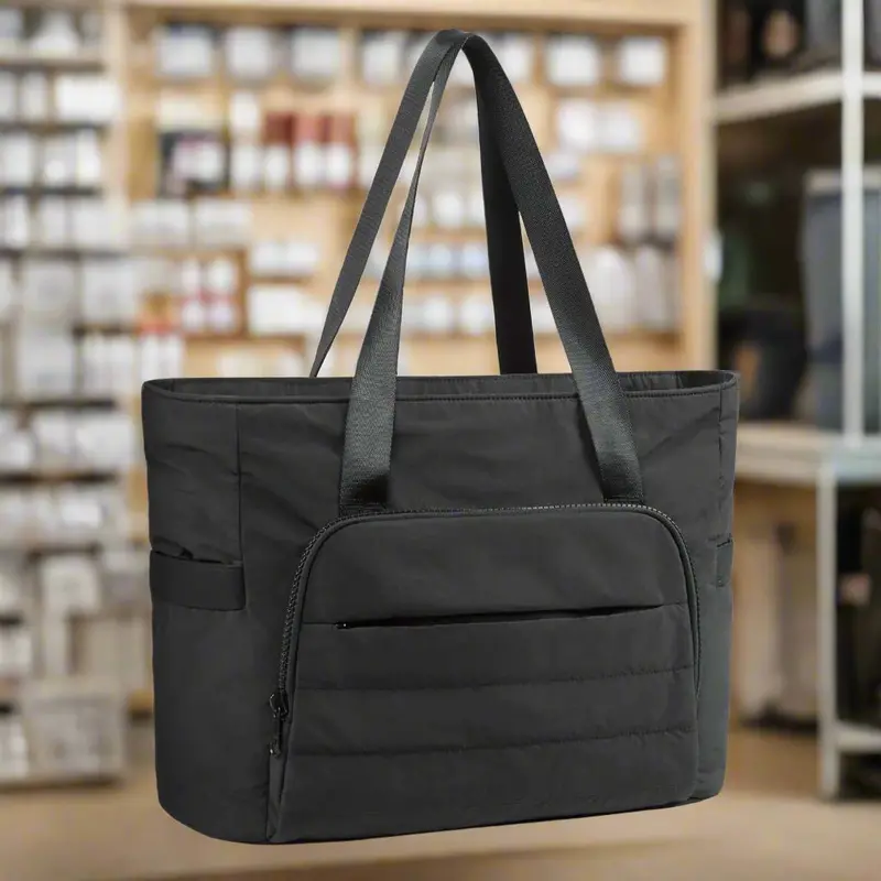 Danoz Fashion Black Women’S Gym Tote – 18L Yoga Mat Bag With Laptop Sleeve (15.6”), Multiple Pockets & Carry Strap 1
