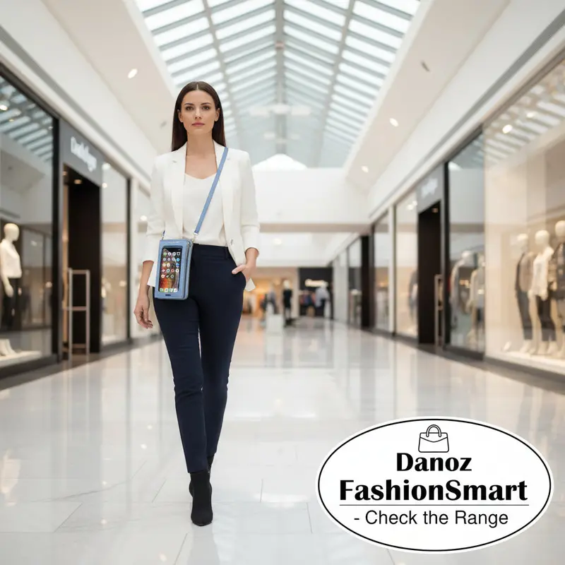 Danoz Fashionsmart Blue Anti-Theft Crossbody Phone Bag – Touchscreen-Friendly Mini Pu Leather Wallet Pouch For Women 1