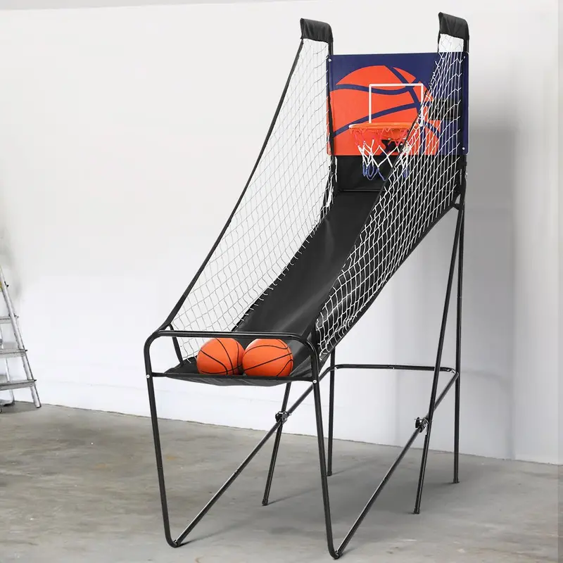 Danoz Fitness Basketball Arcade Game With Digital Scorer – 8-Game Electronic Shooting Challenge In Grey 1