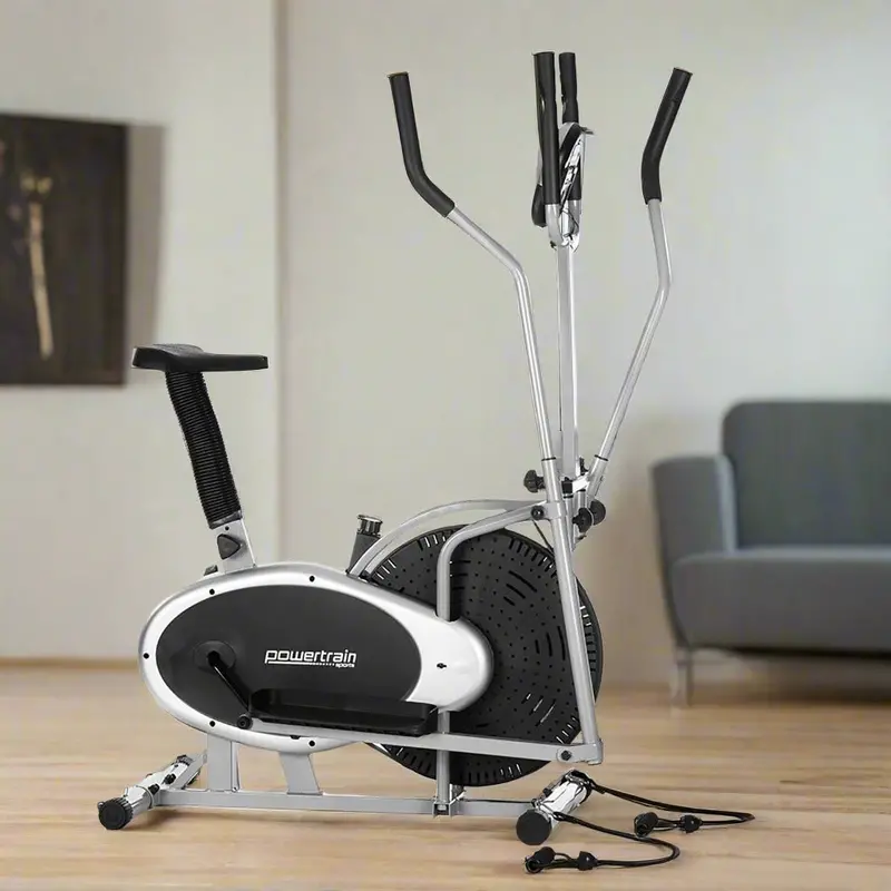 Danoz Fitness Powertrain 3-In-1 Hybrid Trainer – Elliptical, Exercise Bike & Resistance Band System 1