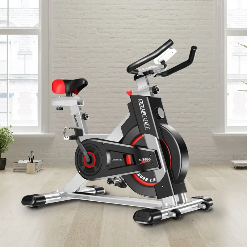 Danoz Fitness Powertrain Is-500 Electroplated Spin Bike – Robust Cycling Trainer In Sleek Silver With Delivery 1