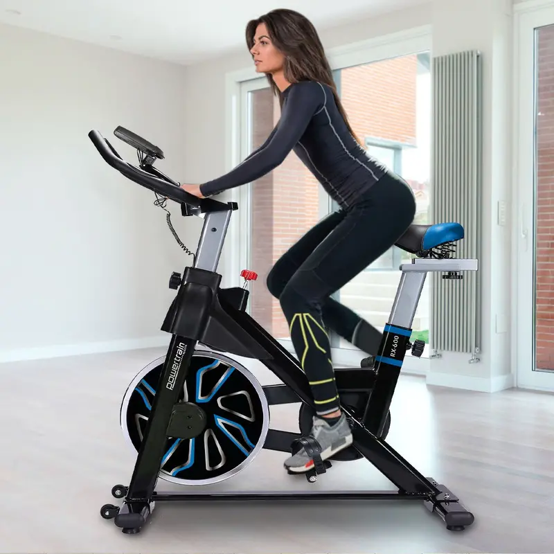 Danoz Fitness Powertrain Rx-600 Spin Bike – Bluetooth-Compatible Cardio Cycle In Vibrant Blue With Delivery 1