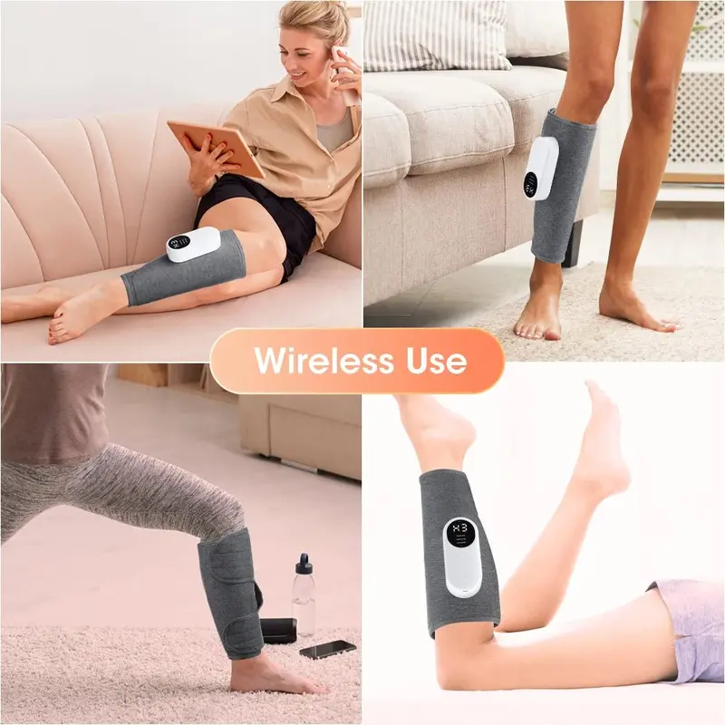 Danoz Health Air Compression Calf Massager Set – Wireless 360° Airbag System With Heat & Vibration For Circulation 1