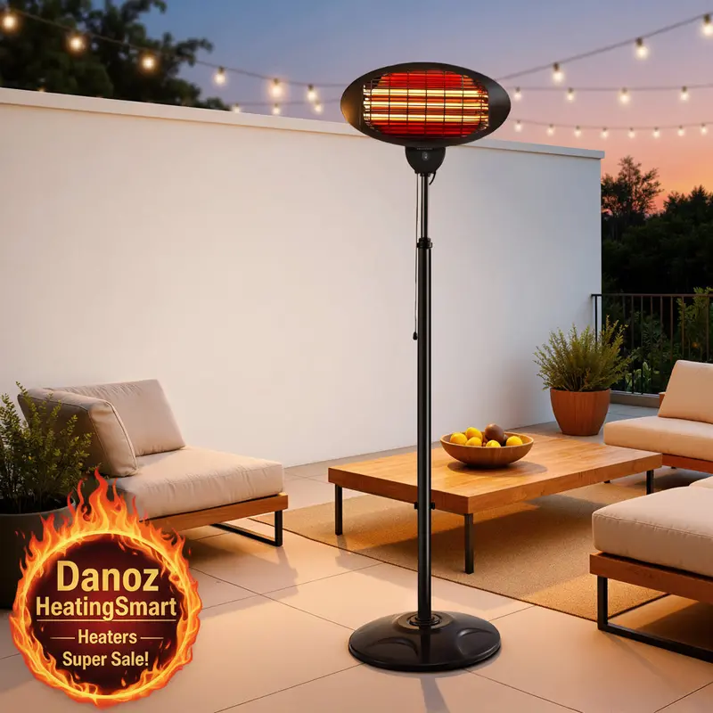 Danoz Heatingsmart 2000W Electric Patio Heater By Devanti 1