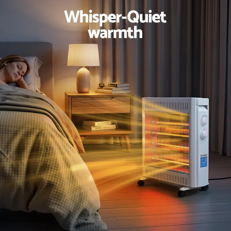 Danoz Heatingsmart Devanti 2200W Infrared Radiant Heater – Portable Electric Space Heater (White) 1