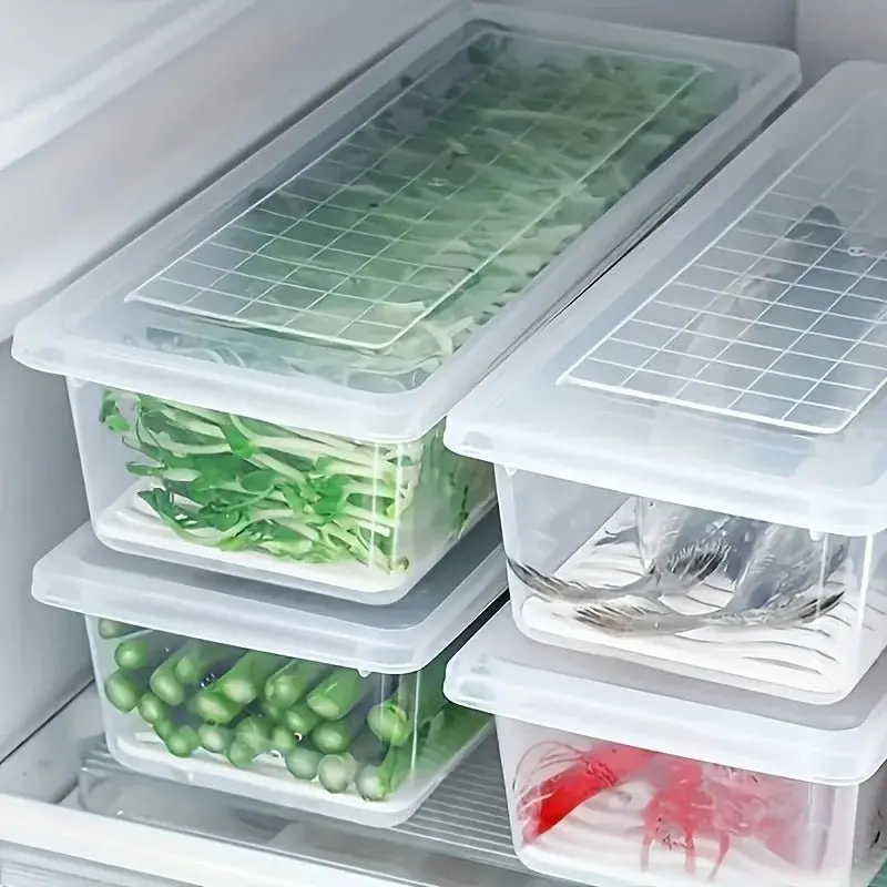Danoz Kitchen Airtight Stackable Food Storage Set – 4-Container Organizer With Drain Tray 1