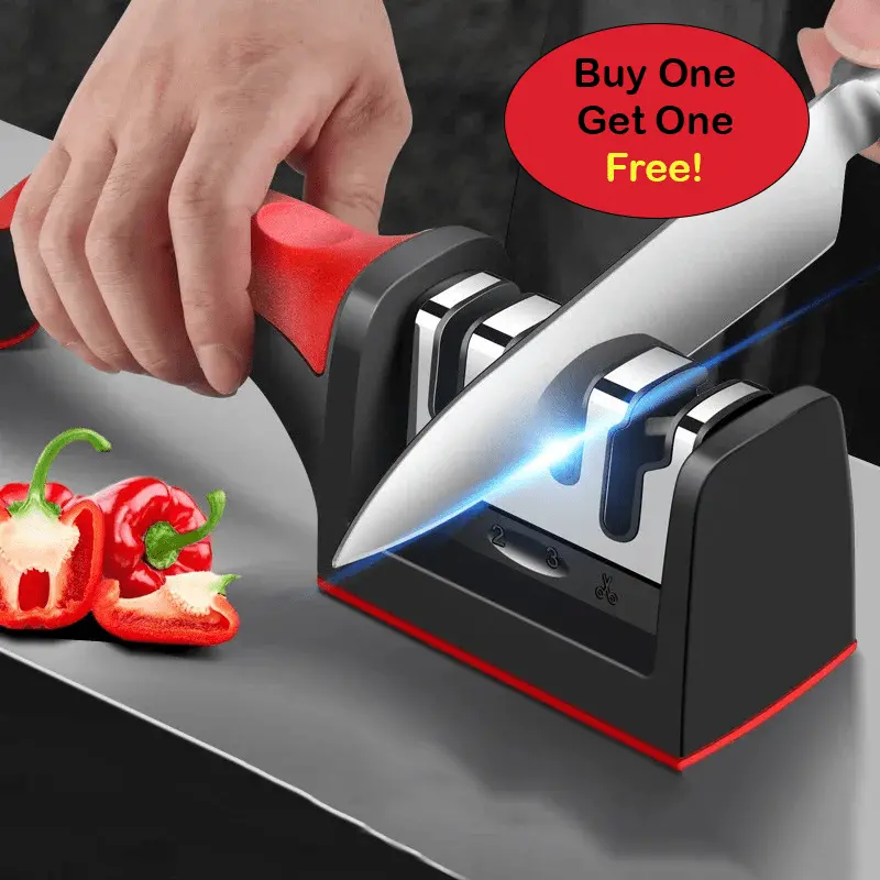 Danoz Kitchen Knife Sharpener – 3-Stage Manual Sharpening System For Precision Edge Restoration 1
