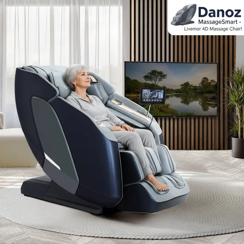 Danoz Livemor 4D Massage Chair – Premium Electric Reclining Spa Chair With Intelligent Rolling, Kneading & Heat Functions 1
