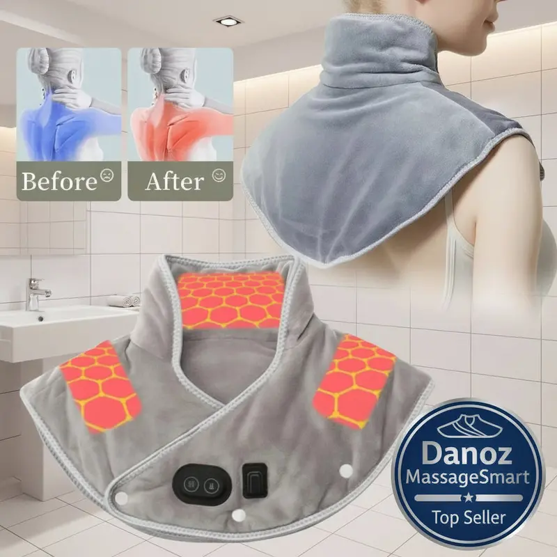 Danoz Massagesmart Heated Neck & Shoulder Massager – Usb-Powered Thermal Compression Wrap 2