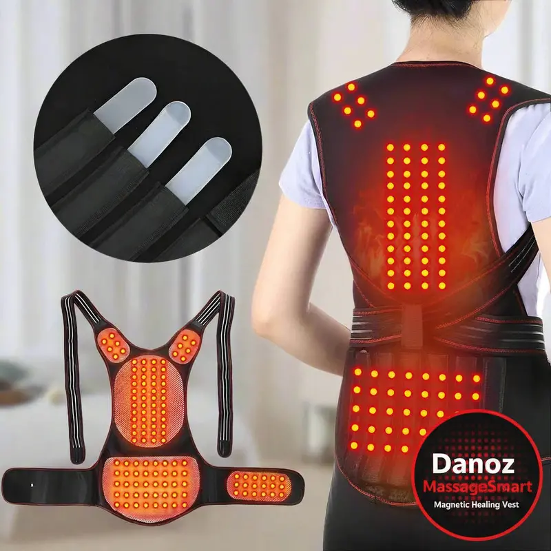 Danoz Massagesmart Magnetic Heated Lumbar Support Vest With Posture Correction & Thermal Therapy 1