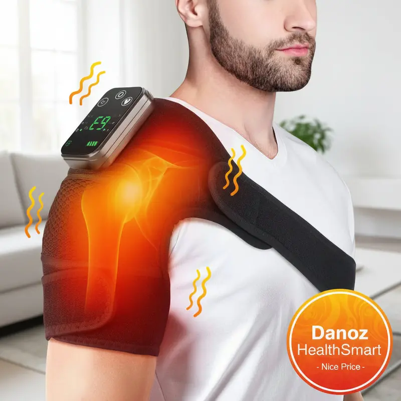 Danoz Massagesmart Usb-Rechargeable Heating & Vibration Massager – Shoulder, Knee & Physiotherapy Support Belt 1