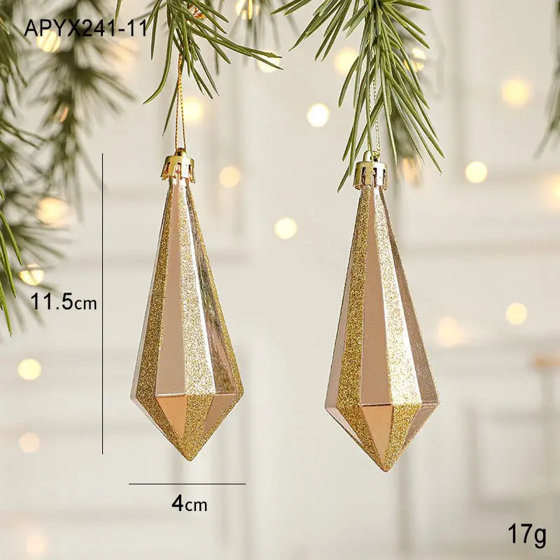 Danoz Metallic Gold And Rose Gold Ornament Assortment – 10-Piece Holiday Tree Decor 1