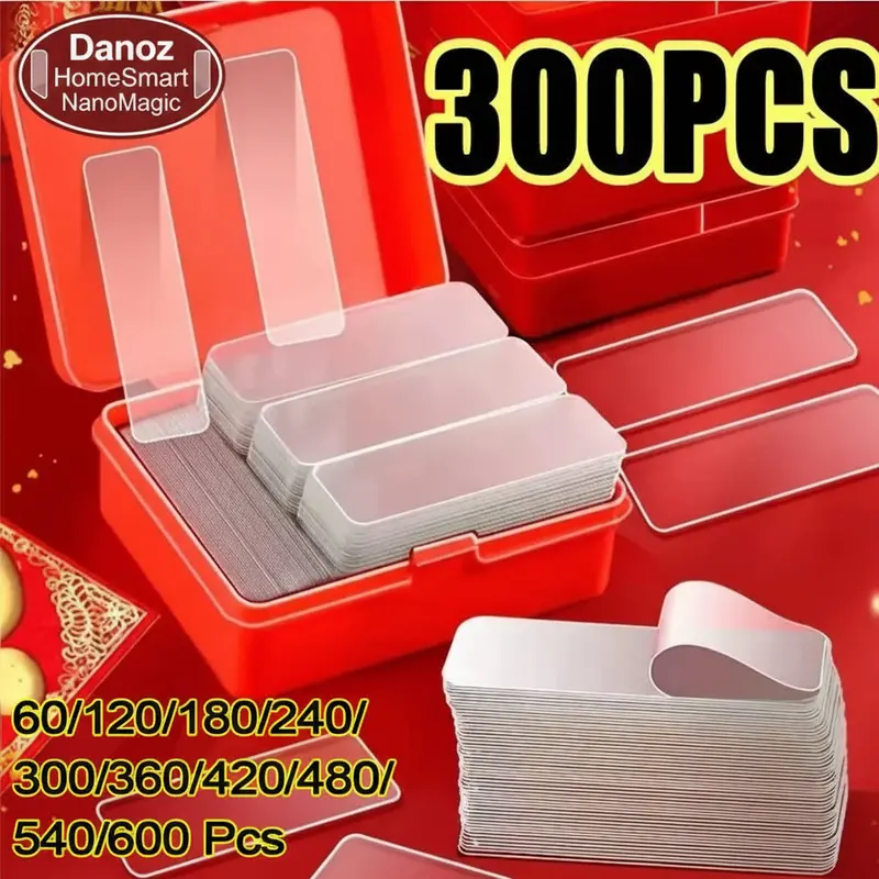 Danoz Nanomagic Transparent Double-Sided Wall Mount Tape – Waterproof, Reusable, Extra-Strong Adhesive Sticker 1