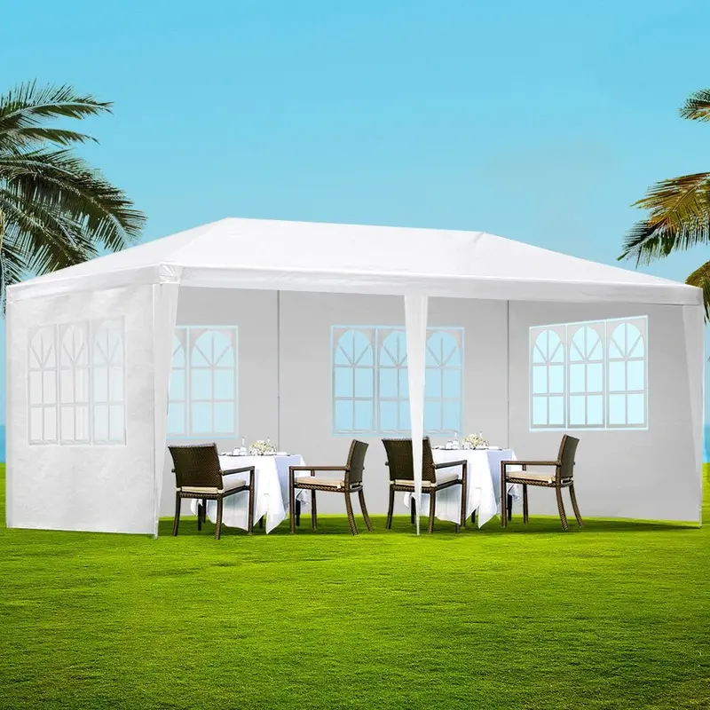 Danoz Outdoors Instahut 3X6M White Pop-Up Gazebo With Side Walls – Compact Event Shelter 1