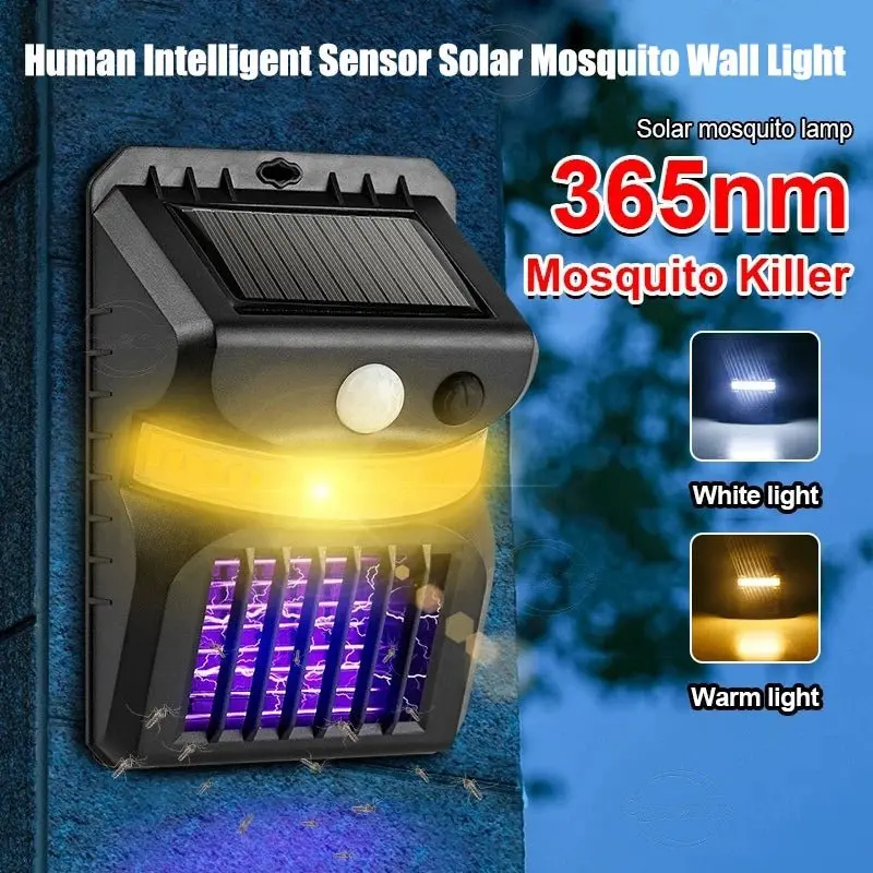 Danoz Pests Uv Solar Mosquito Killer Lamp – Waterproof Outdoor Electric Bug Zapper With Smart Motion Detection 1
