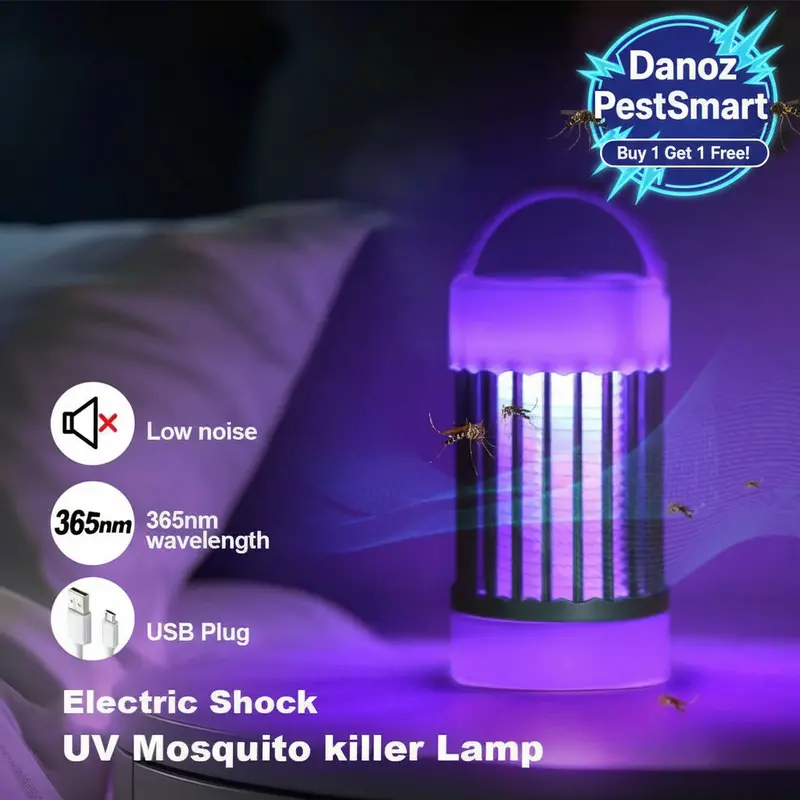 Danoz Pestsmart Usb-Powered Insect Killer – Uv Light Trap For Mosquitoes, Moths & Flying Pests 1