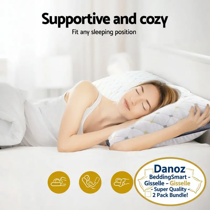 Danoz Pillowsmart Giselle Microfiber Pillow Set – 2-Pack Soft 70X45Cm Pillows With Free Delivery 1