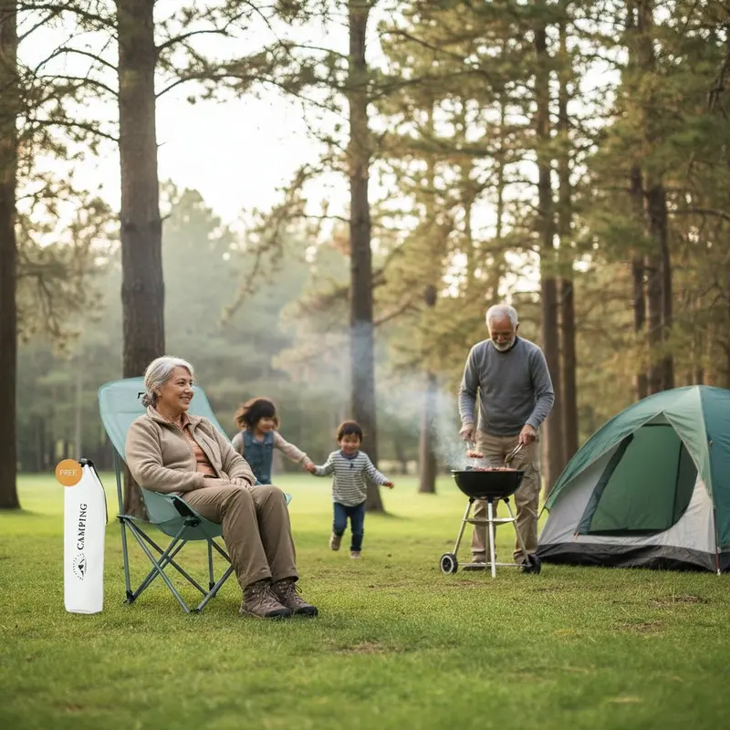 Danoz Razojess Sky Blue Enlarged Moon Chair – Heavy-Duty Portable Seat For Picnics & Campsites 1