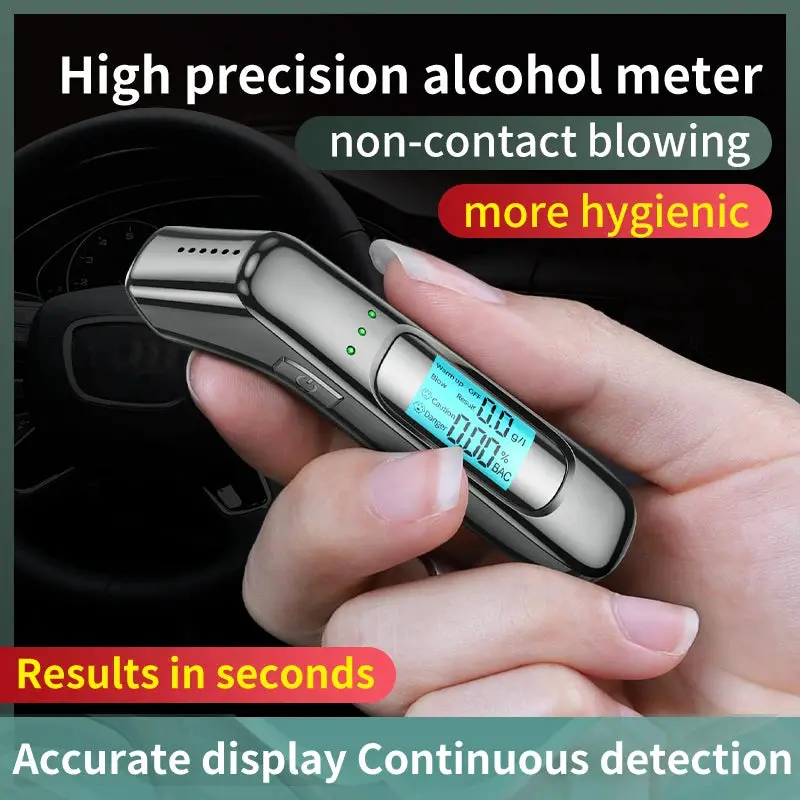 Danoz Safetysmart Non-Contact Digital Breathalyzer – High-Precision Usb-Rechargeable Alcohol Tester With Lcd Display 1