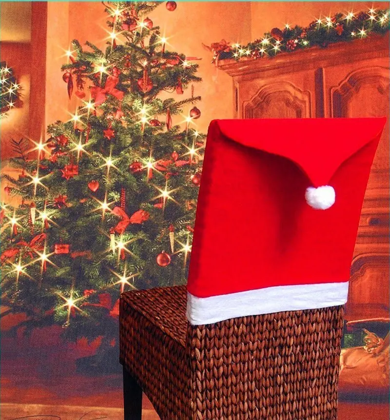 Danoz Santa Chair Covers – 10-Piece Holiday Dining Set With Matching Table Runner 1