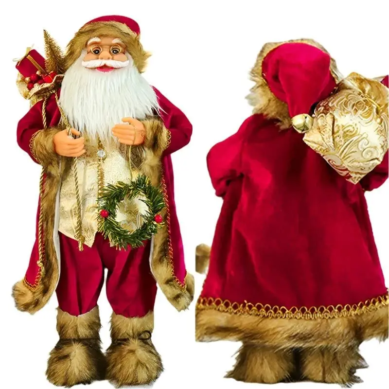 Danoz Santa Doll – 30Cm Poseable Christmas Figure For Shelf, Mantel Or Tree Display 1