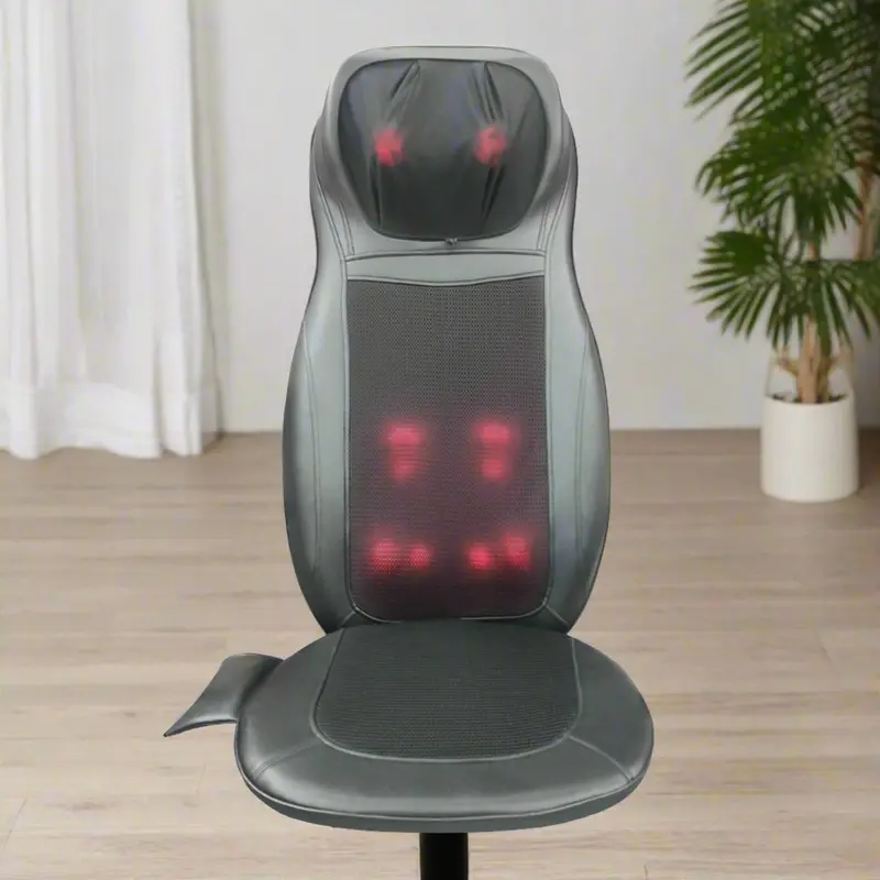 Danoz Shiatsu Seat Massager – Portable Kneading & Heat Therapy Cushion For Chairs, Cars & Office Use 1