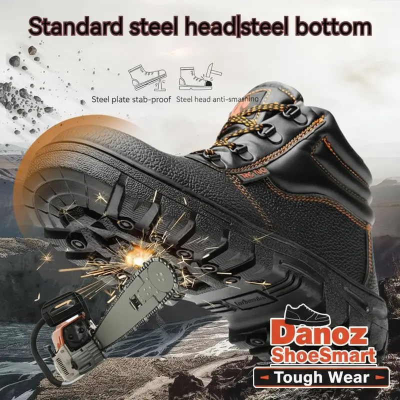 Danoz Shoesmart Men’S Industrial Safety Boots – Waterproof, Anti-Smash & Puncture-Resistant Work Footwear 1