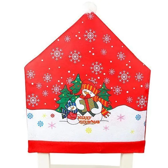 Danoz Snowman Chair Covers – 10-Piece Holiday Dining Set For Festive Table Styling 1