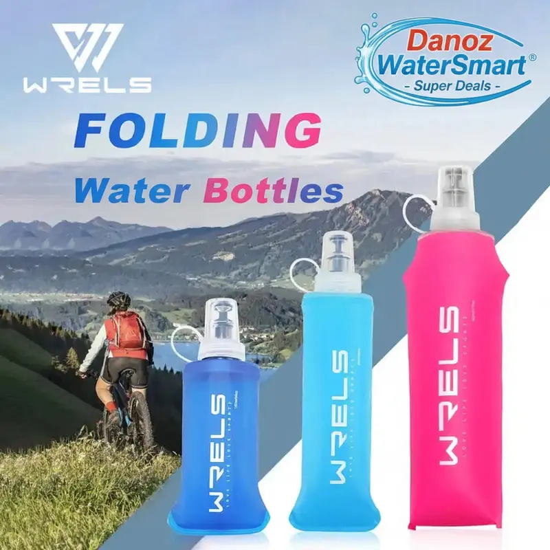 Danoz Watersmart Collapsible Silicone Water Bottle – 150Ml/250Ml/500Ml For Running, Hiking & Camping (Buy 1, Get 1 Free) 1