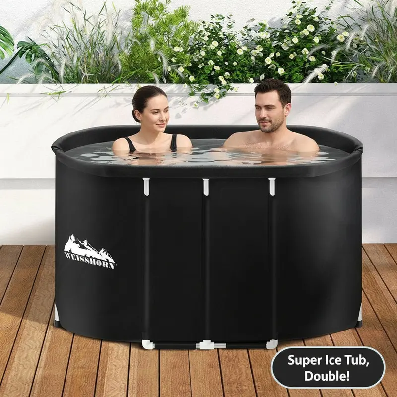 Danoz Wellness Weisshorn 120×70×70 Cm Foldable Ice Bath Tub – Large-Capacity Cold Water Recovery Tub 1