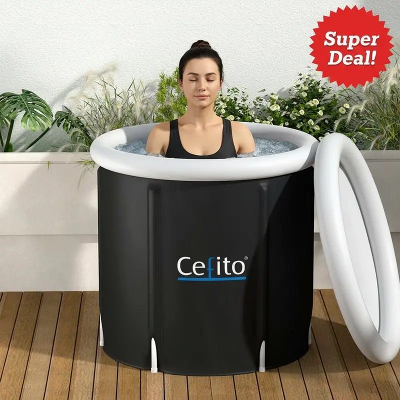 Danoz Wellness Weisshorn 75×75 Cm Inflatable Ice Bath Tub – Portable Cold Therapy Spa 1