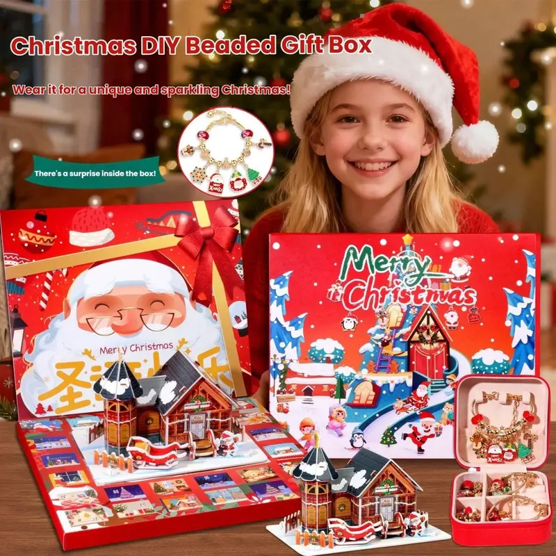 Danoz Xmas 3D Puzzle Jewelry Advent Calendar – 33×27.5×6 Cm Diy Craft & Gift Kit 1