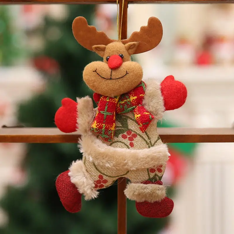 Danoz Xmas Animated Elk Ornament Set – 12-Piece Festive Hanging Tree Decor 1