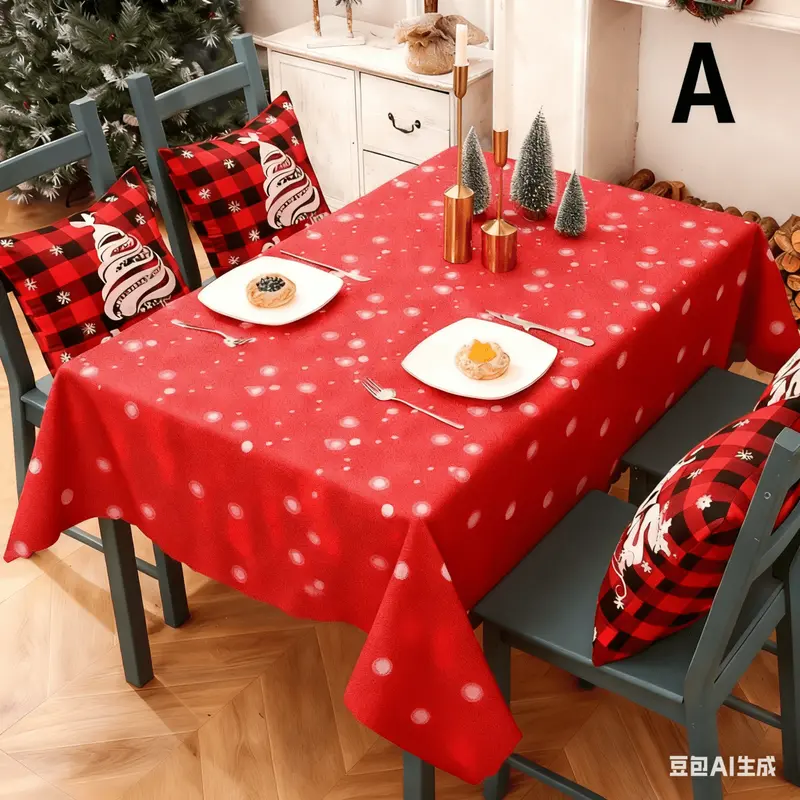 Danoz Xmas Festive Christmas Tablecloth – 180X150Cm Holiday Dining Cover (Design A) 1