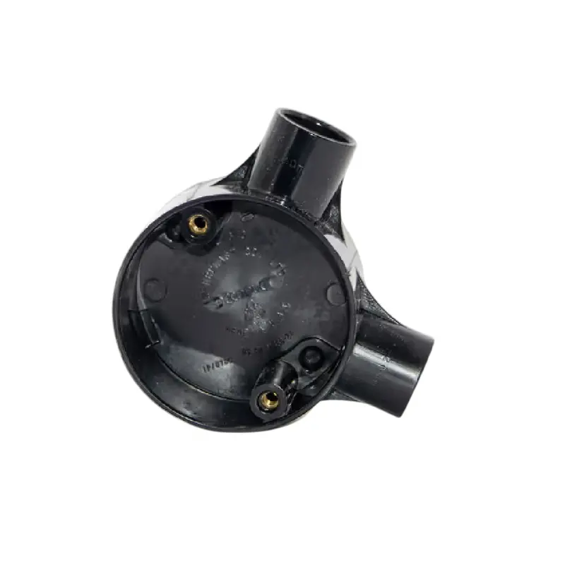 Decoduct Straight 2-Way Pvc Junction Box – Inline Dual-Conduit Connector 1