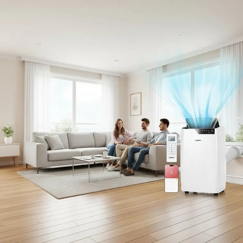 Devanti 12,000 Btu Portable Air Conditioner – 3-In-1 Cooling, Dehumidifying & Fan Unit 1