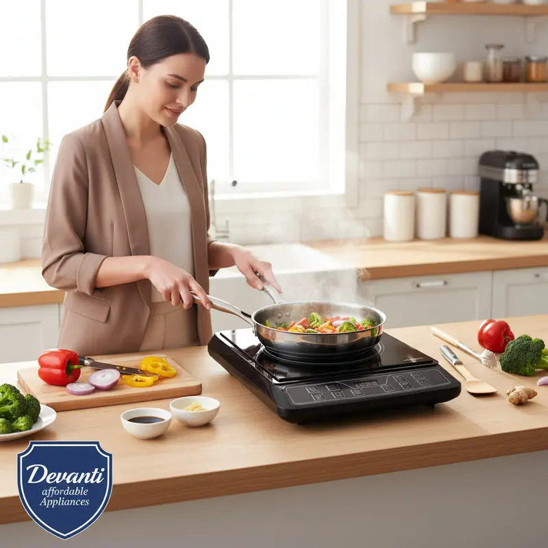 Devanti 30Cm Portable Induction Cooktop – Compact, Energy-Efficient Cooking Solution For Any Space 1