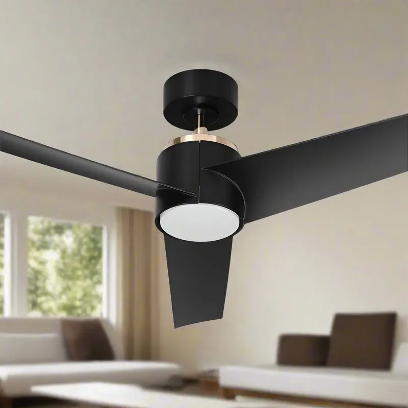 Devanti 52-Inch Dc Ceiling Fan With Integrated Light & Remote – Sleek Black Design 1