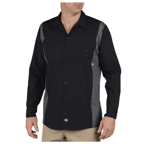 Dickies Industrial Color-Block Long-Sleeve Work Shirt 1