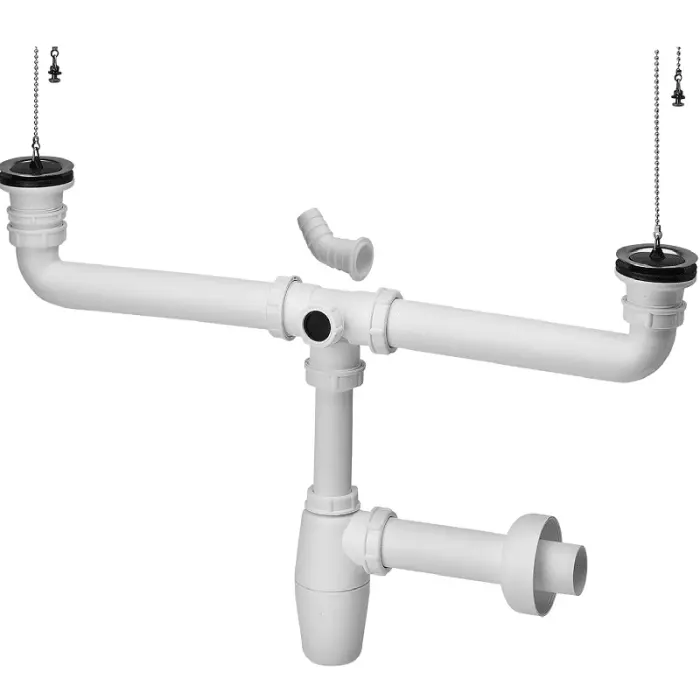 Double-Bowl Kitchen Sink Bottle Trap 1