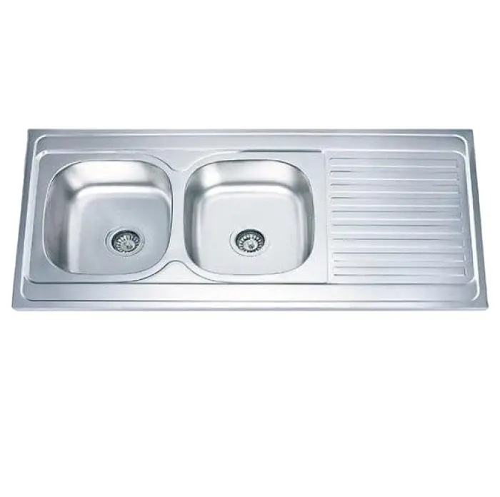 Double-Bowl Kitchen Sink With Integrated Tray (120×60 Cm) 1
