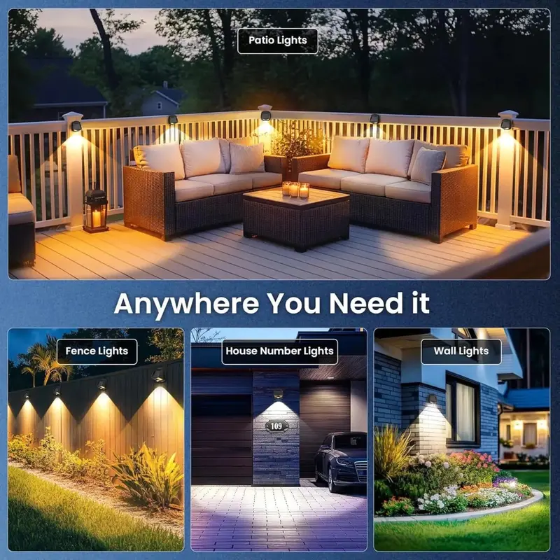 Dual-Color Solar Wall Wash Light With Convex Mirror Design – Outdoor Fence Lighting By Danoz Lights 1