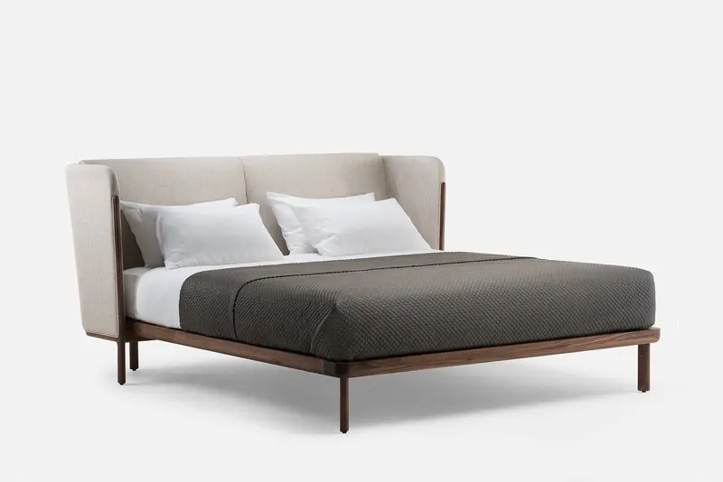 Dubois Low-Headboard Platform Bed (No Nightstands) 1